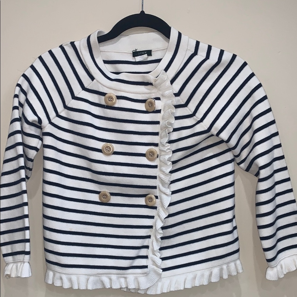 J.Crew Striped Cotton Sweater Blazer Small